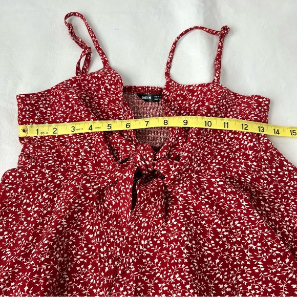 Shein Crop top Size M Red Floral - Picture 5 of 8